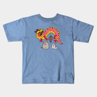 Year Of The Dragon - Cute Cats Celebrations Kids T-Shirt